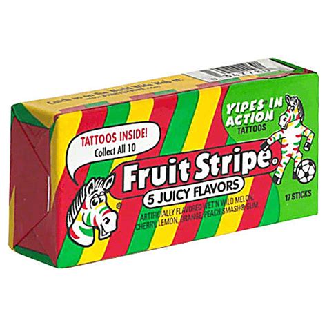 Fruit Stripe Bubble Gum, Assorted Flavors | Chewing Gum | Foodtown