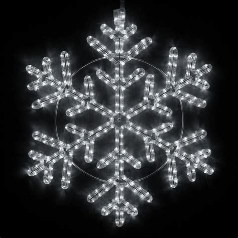 Wintergreen Lighting 24 in. 314-Light LED Cool White Hanging Snowflake ...