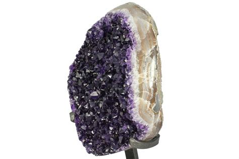 9" Dark Purple Amethyst Geode On Metal Stand - Uruguay (#99895) For ...