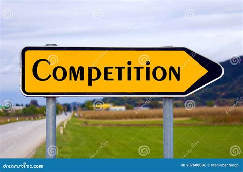 Competition signboard. stock photo. Image of competition - 207688096