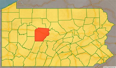 Map of Clearfield County, Pennsylvania - Thong Thai Real