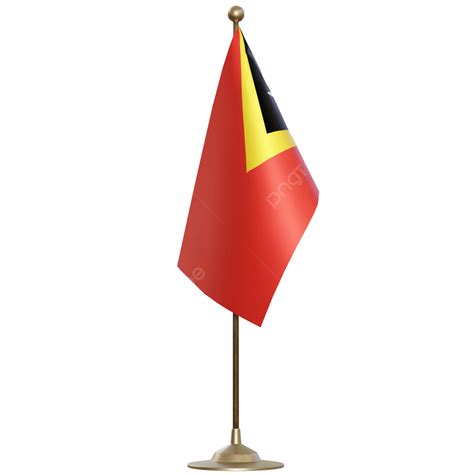 Bandeira De Timor Leste Com Mastro PNG , Poste De Bandeira De Timor ...