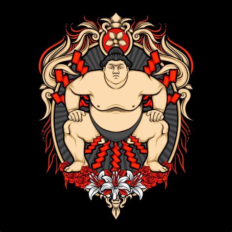 japanese sumo illustration 5003926 Vector Art at Vecteezy