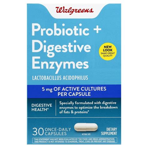 Walgreens Daily Probiotic with Digestive Enzymes, Capsules | Walgreens