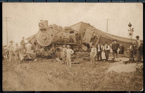 Steam train wreck in Pawnee County, Kansas - Kansas Memory - Kansas ...