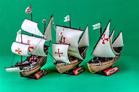 Nina, Pinta & Santa Maria Sailing Ships (3 Kits) -- Plastic Model ...