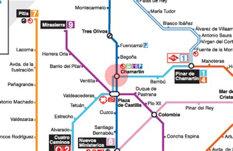 Chamartin station map - Madrid Metro