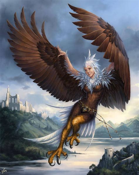 Flying Harpy by Candra | Mythical creatures, Fantasy creatures, Dark ...