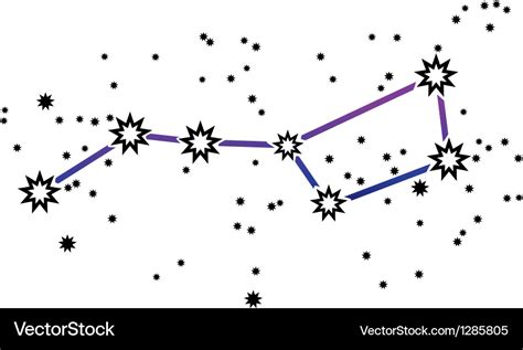 Constellation ursa major big dipper Royalty Free Vector