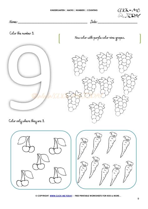 COUNTING WORKSHEET 9