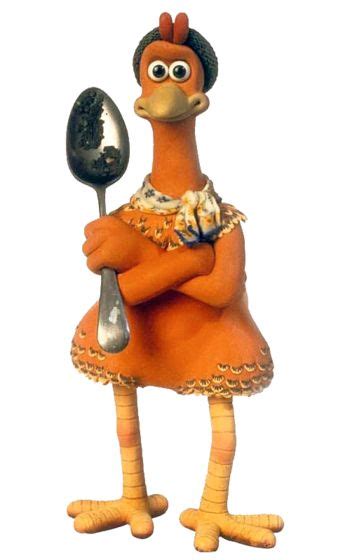 a cartoon character holding a spoon and wearing an orange dress with a ...