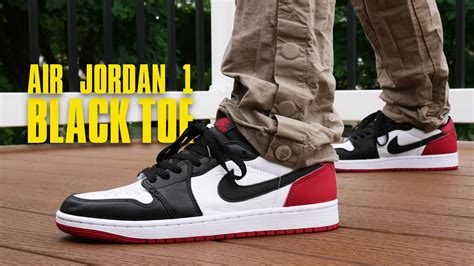 Air Jordan 1 Low Black Toe REVIEW & On Feet - YouTube