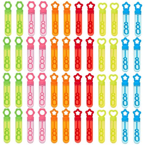 48 Pack Mini Bubble Wands for Kids Birthday Party Favors, Blowing ...