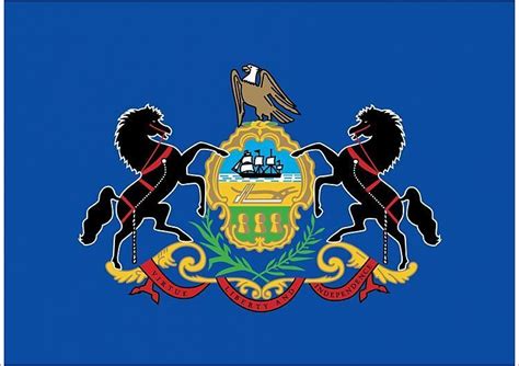 Print of Pennsylvania state flag | State flags, Flag decal, Flag