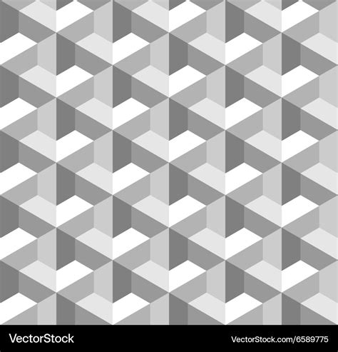 Seamless Geometric Pattern Grayscale Background Vector Image