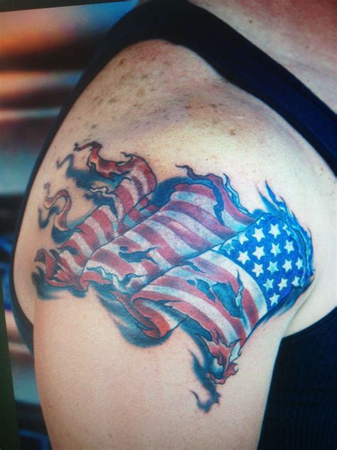 Tattered American Flag Tattoo Designs at Tattoo