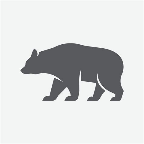 Bear animal illustration. Bear side view logo icon. Bear symbol.Vector ...