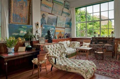 Inside Monet's home.