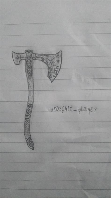 A little drawing of the Leviathan Axe I made a while ago (it's a little ...