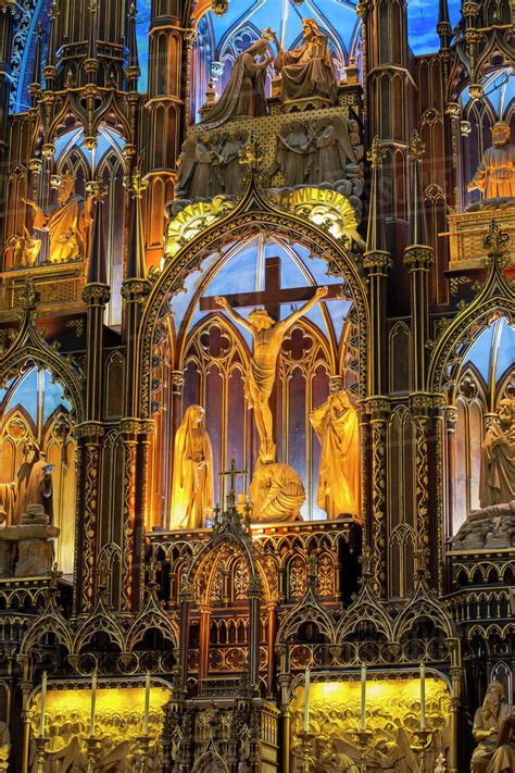 Interior of Notre Dame Basilica; Montreal, Quebec, Canada - Stock Photo ...