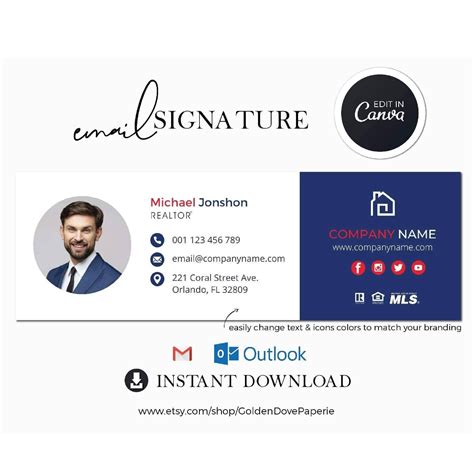 "Email Signature Template specially designed for Real Estate Agents to ...