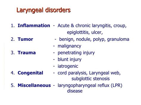 Laryngeal Disorders