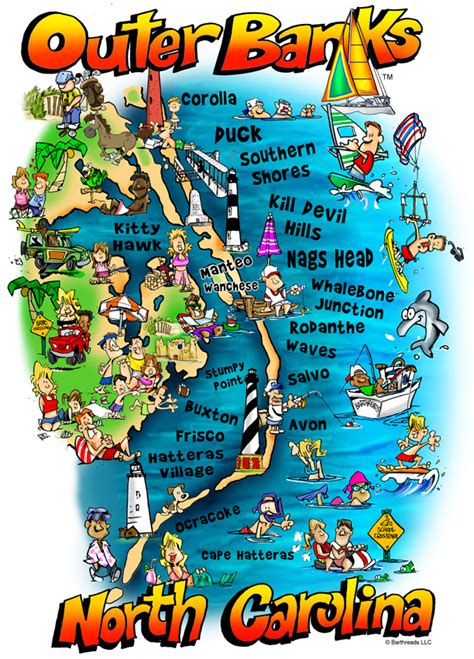 Map Of The Outer Banks - Maping Resources