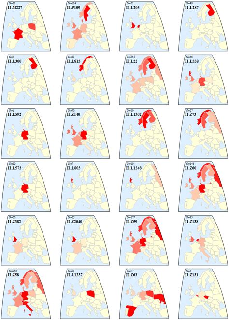 y-Haplogroup I1 Cluster Tree with Geographic Origin