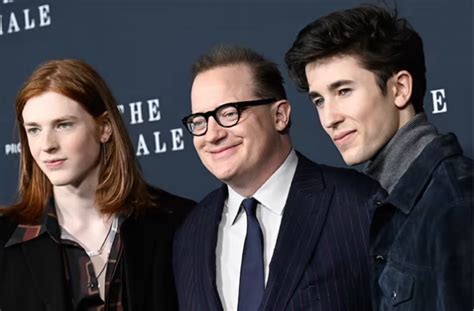 Brendan Fraser posed with his sons at The Whale premiere…they're ...