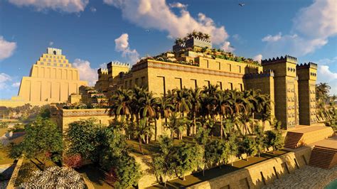 The Hanging Gardens of Babylon. One of Seven Wonders of the Ancient ...