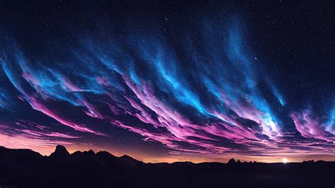 Beautiful Night Sky Sunset Wallpaper 8K