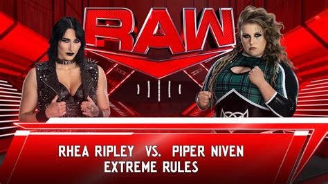 WWE 2K24 - RHEA RIPLEY VS. PIPER NIVEN | EXTREME RULES - YouTube