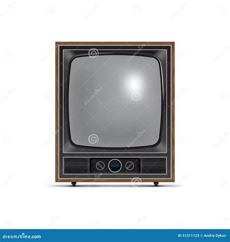 Square screen retro tv stock vector. Illustration of shiny - 51311123