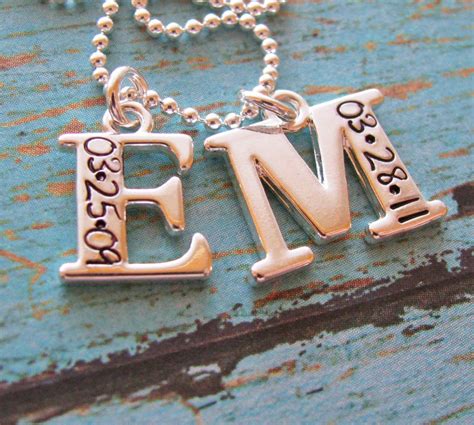 Personalized double initial necklace | Etsy