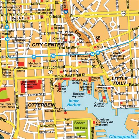 Baltimore Usa Cruise Port Of Call Intended For Printable Map Of ...