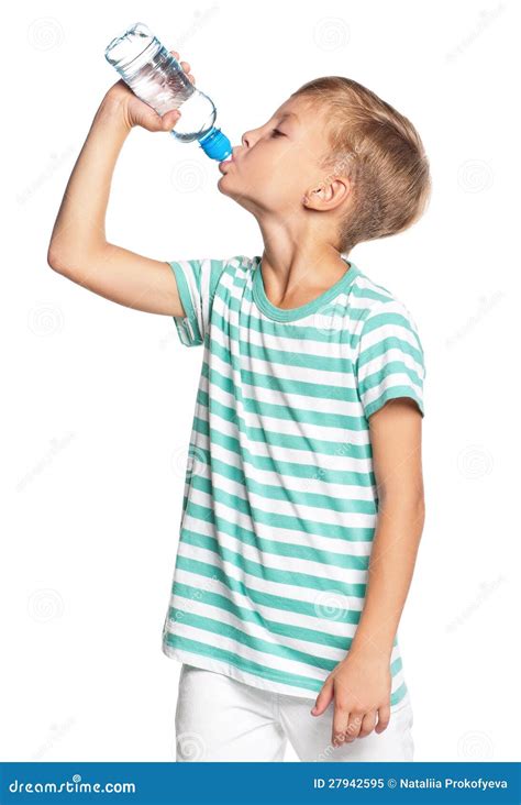 Boy with bottle of water stock image. Image of pure, refresh - 27942595