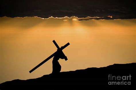 Jesus Christ Carrying The Cross #1 Art Print by Wwing - Photos.com