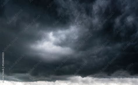 Dramatic dark storm rain clouds black sky background. Dark thunderstorm ...