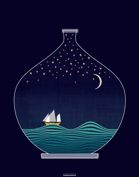 Ship In A Bottle Art Print | Etsy