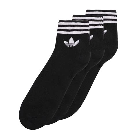 adidas Originals Trefoil Ankle Socks - 3PK | Black | AZ5523