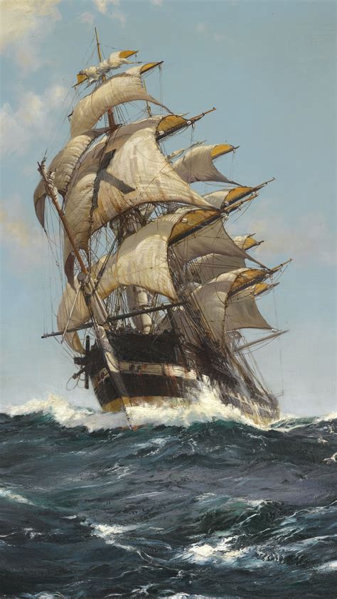 Phone Wallpapers (Curated) | Sailing ships, Ship paintings, Ship art