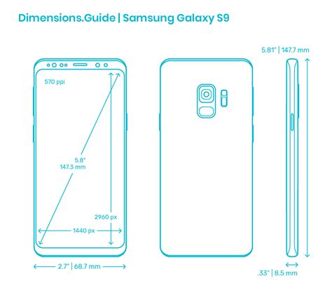 Samsung Galaxy S9 (2018) Dimensions & Drawings | Dimensions.com