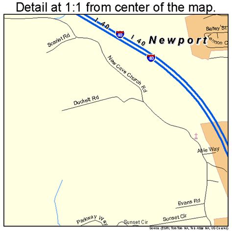 Newport Tennessee Street Map 4753000