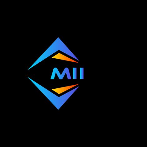 MII abstract technology logo design on Black background. MII creative ...