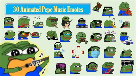 30 Animated Pepe Music Emotes Pack Twitch Emotes Discord Emotes Dance ...