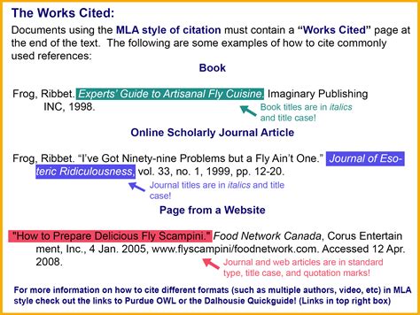 Correct way to use mla citation 7th edition information | ivivfoto