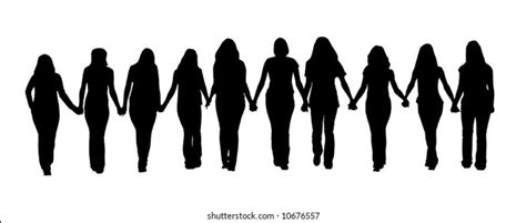 7,930 Silhouette Group Women Holding Hands Images, Stock Photos ...