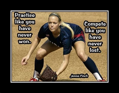 Motivational Jennie Finch 'Practice & Compete' Softball Quote Poster ...