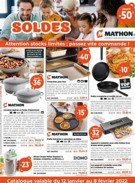 4 semaine (week). [26/1/2022-08/2/2022] CATALOGUE SOLDES HIVER 2022. Mathon