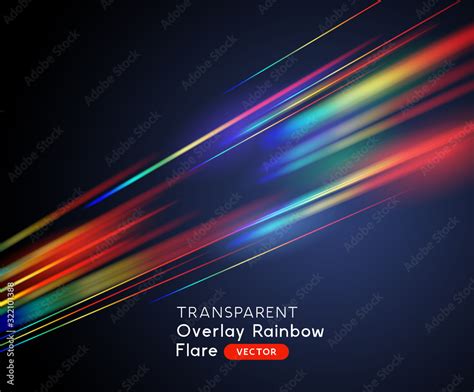 Rainbow Optical Lens Flare Vector Effect Stock Vector | Adobe Stock